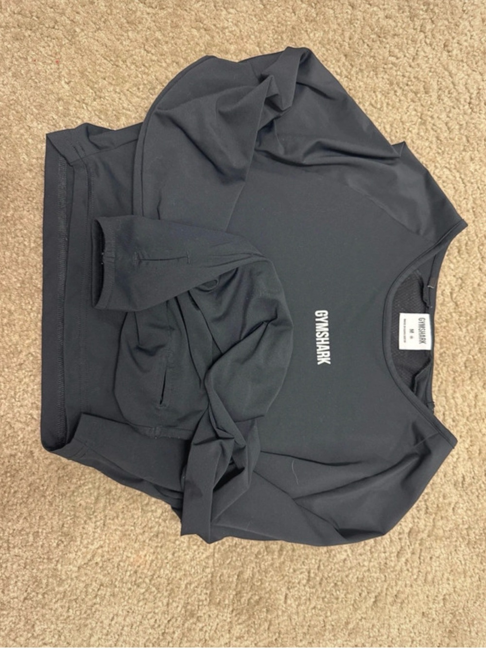 Gymshark Black Long Sleeve Crop Tee